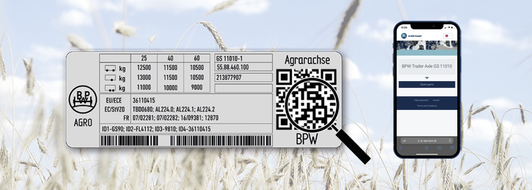 BPW agrar axlar – nu med QR-kod