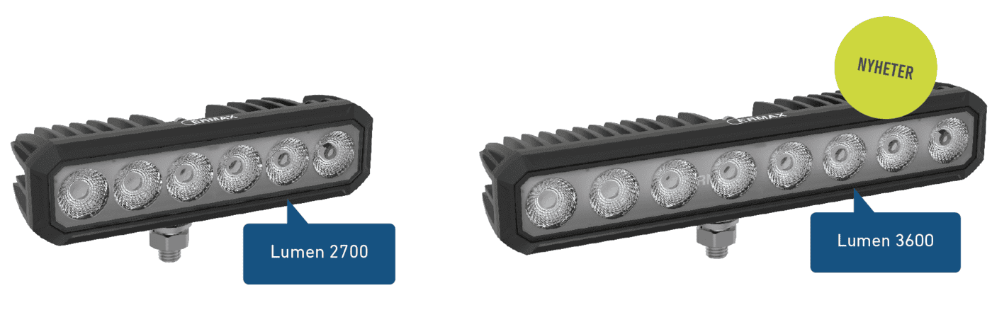 Ermax LED arbets- och backbelysning i avlångt utförande