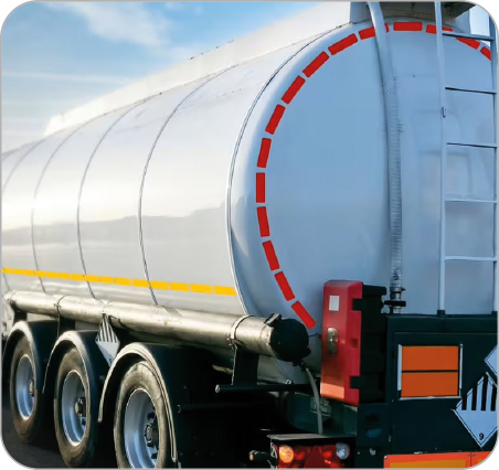 Reflextejp för tanklastbilar