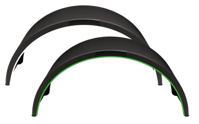 Greenflex stänkskärm med vit och grön click-on kant